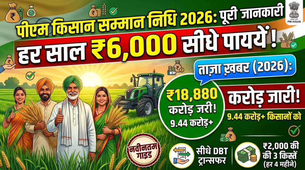 Pradhan Mantri Kisan Samman Nidhi (PM-KISAN) 2026 ₹6,000 Yearly Benefit, Eligibility & Full Guide