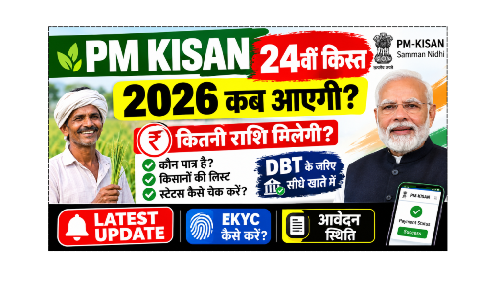 PM Kisan 24th Kist 2026 Date, Amount, Eligibility, and Status Check